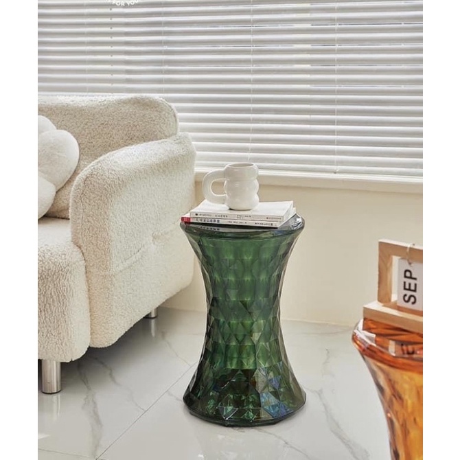 Crystal stool , ghế đẩu acrylic vân pha lê