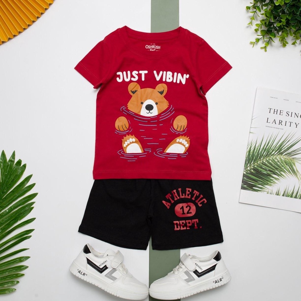 Bộ thun cotton cộc tay LITIBABY dành cho các bạn từ 10kg đến 22kg [BCO]
