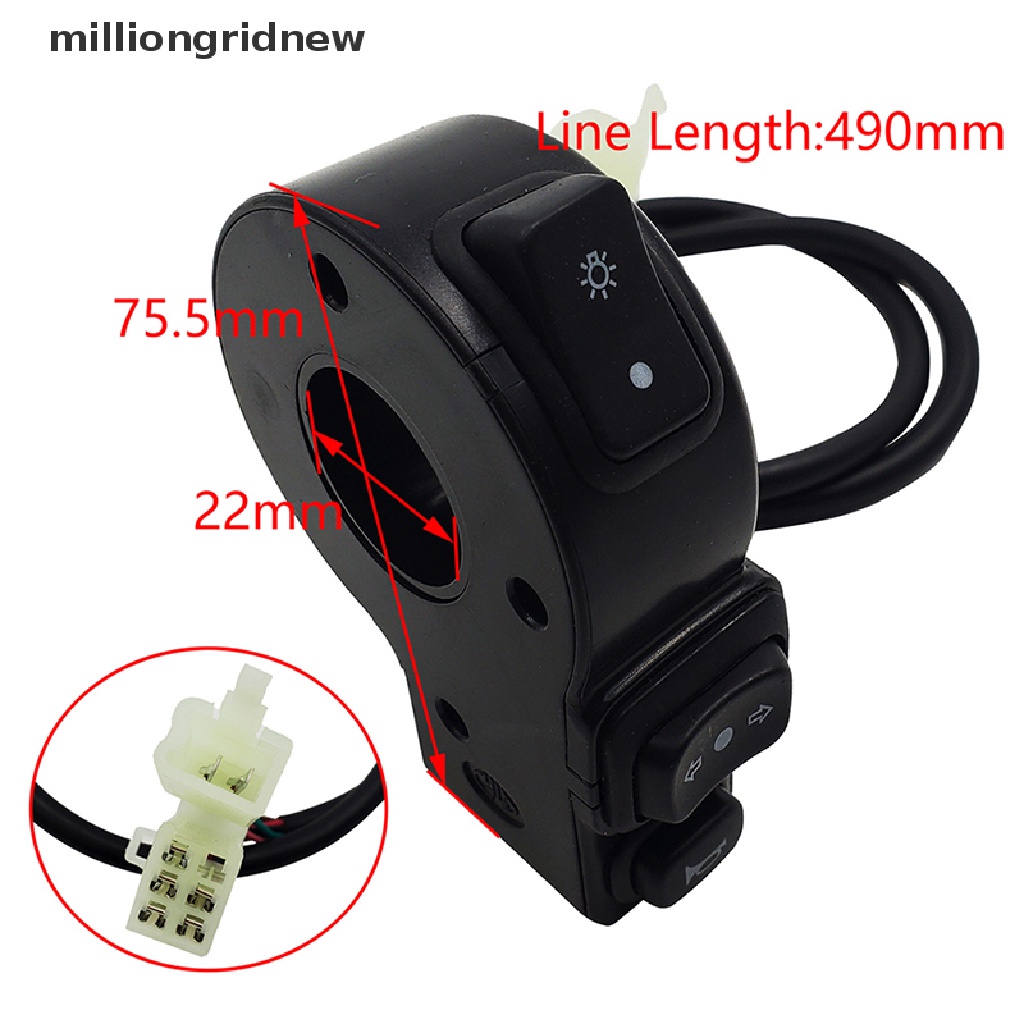 Công Tắc Còi / Xi Nhan 3 Trong 1 Kích Thước 22mm Mgn Chuyên Dụng Cho Xe Máy / Xe Đạp Điện