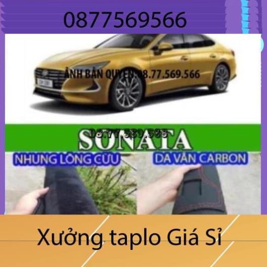 Thảm Taplo Huyndai Sonata,Thảm Lót Taplo Xe Hơi Cao Cấp Hàng 3 Lớp Có Chống Trượt,Da Đẹp Bảo Hành 12 Tháng
