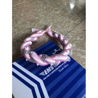 Mấn đội đầu áo dài đính ngọc trai