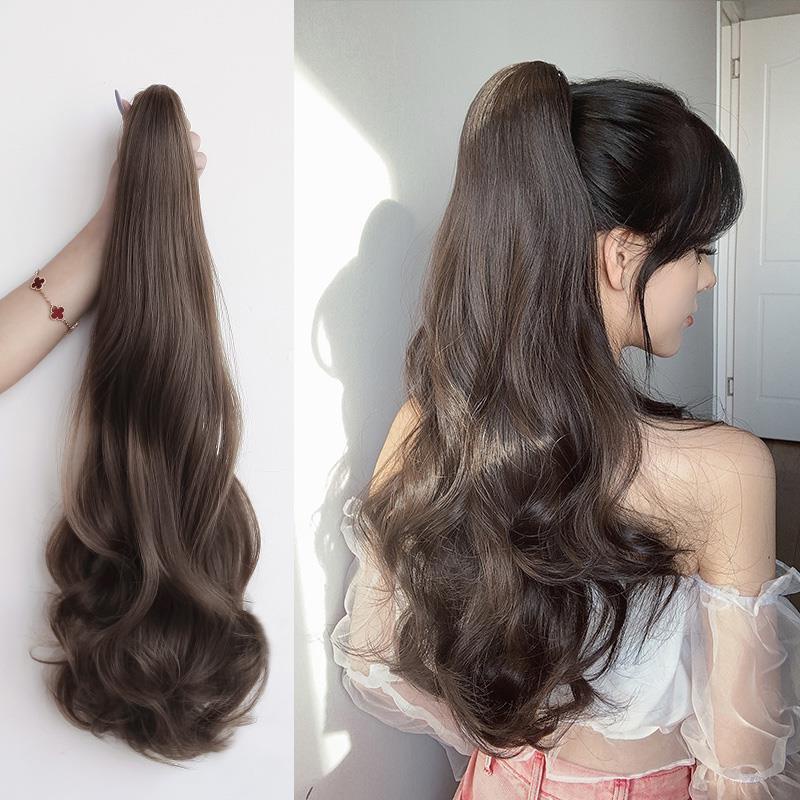 Tóc Giả Đuôi Ngựa Dài Xoăn Tự Nhiên Thời Trang Cho Nữ