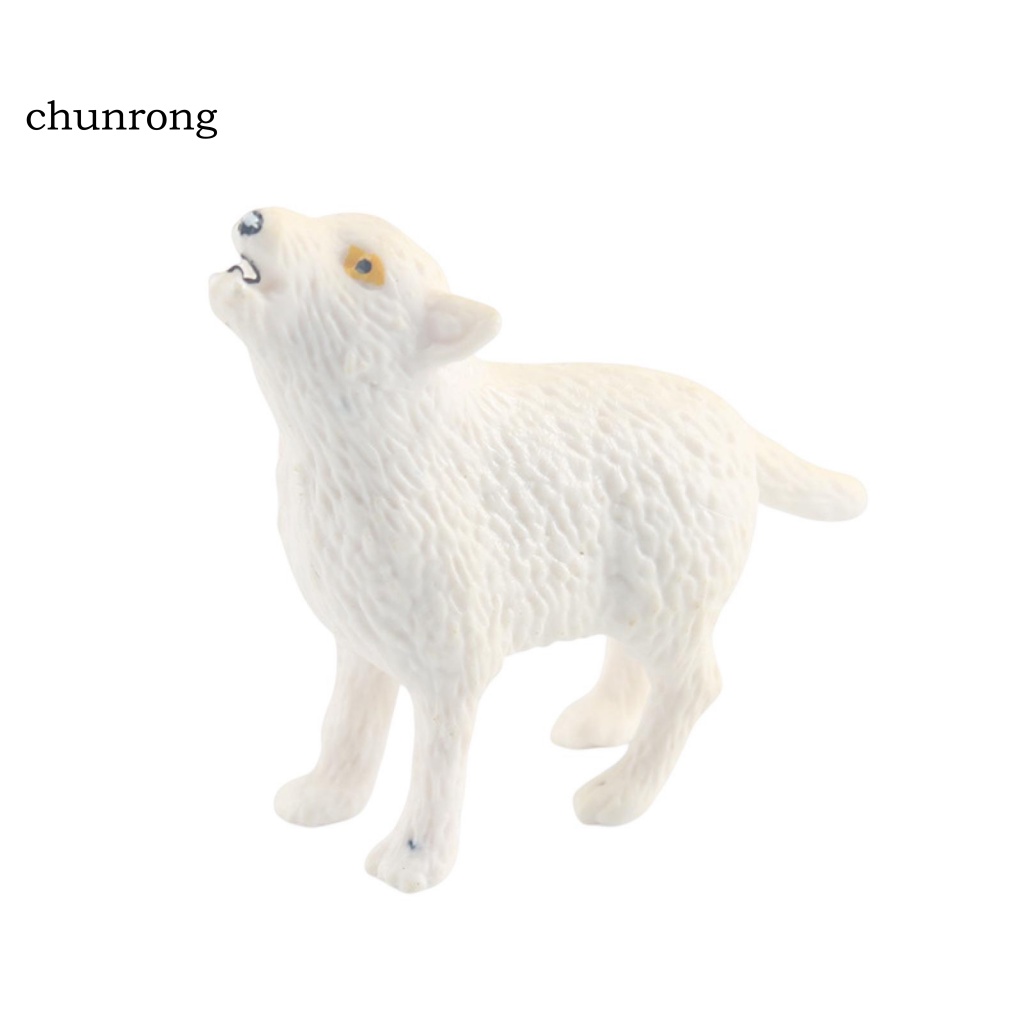 Cr Đồ trang trí Chó Sói Mini Trang Trí Bàn Làm Việc