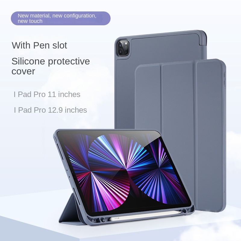 Ốp Máy Tính Bảng Silicon Mềm Có Khe Đựng Bút Cho ipad Mini11 10.5 mini4 mini5 ipad7 ipad8 ipad9 ipad10 9.7 10.2 PRO MAX PRO