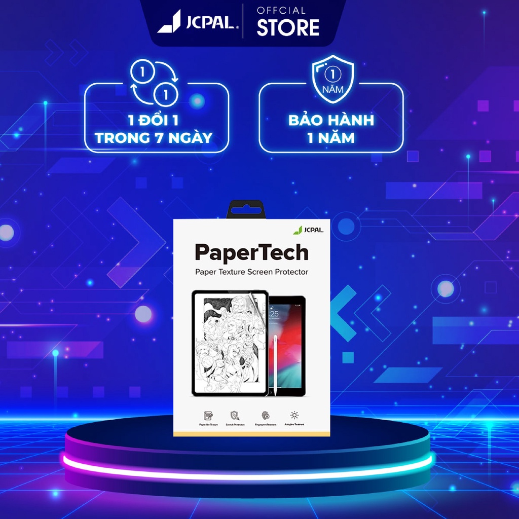 Miếng dán PaperTech JCPAL Japanese Texture iPad Pro M1 2021 2020 -  11 inch | 12.9 inch chống bám vân tay cực tốt