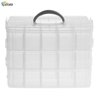 [Szlinyou1] Hộp đựng dụng cụ trang sức 3 lớp 30 khe cắm Hộp đựng hạt Hộp lưu trữ