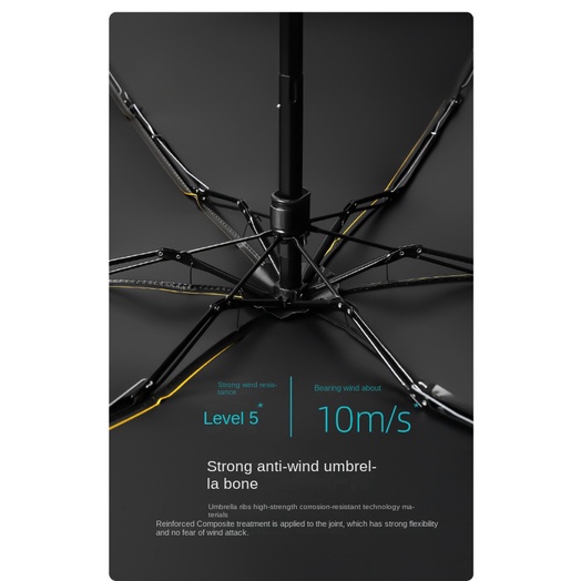 Dù Gấp Mini 95% UV UPF + 50 Chống Gió Chống Thấm Nước Kèm Hộp Đựng Ốp