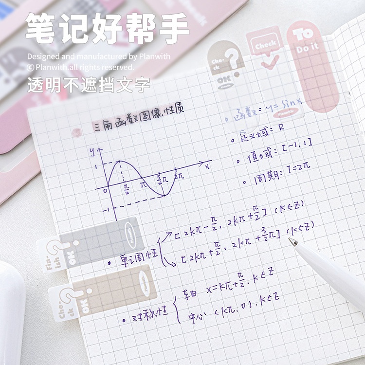 Idako 120 mảnh Planwith đơn giản xé dán ghi chú đa chức năng tự dính N lần dán chỉ số dán MM151