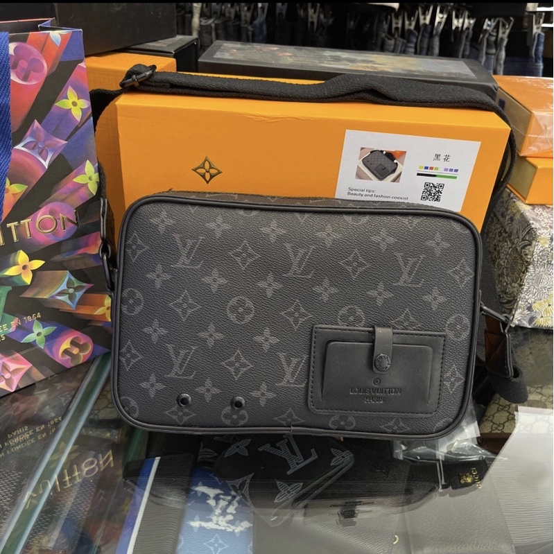 💥CHUẨN 1:1💥Túi L.V. đeo chéo vai FULLBOX_Túi đeo L.V. da thật nhập khẩu_Túi hộp L.V. hàng xuất khẩu