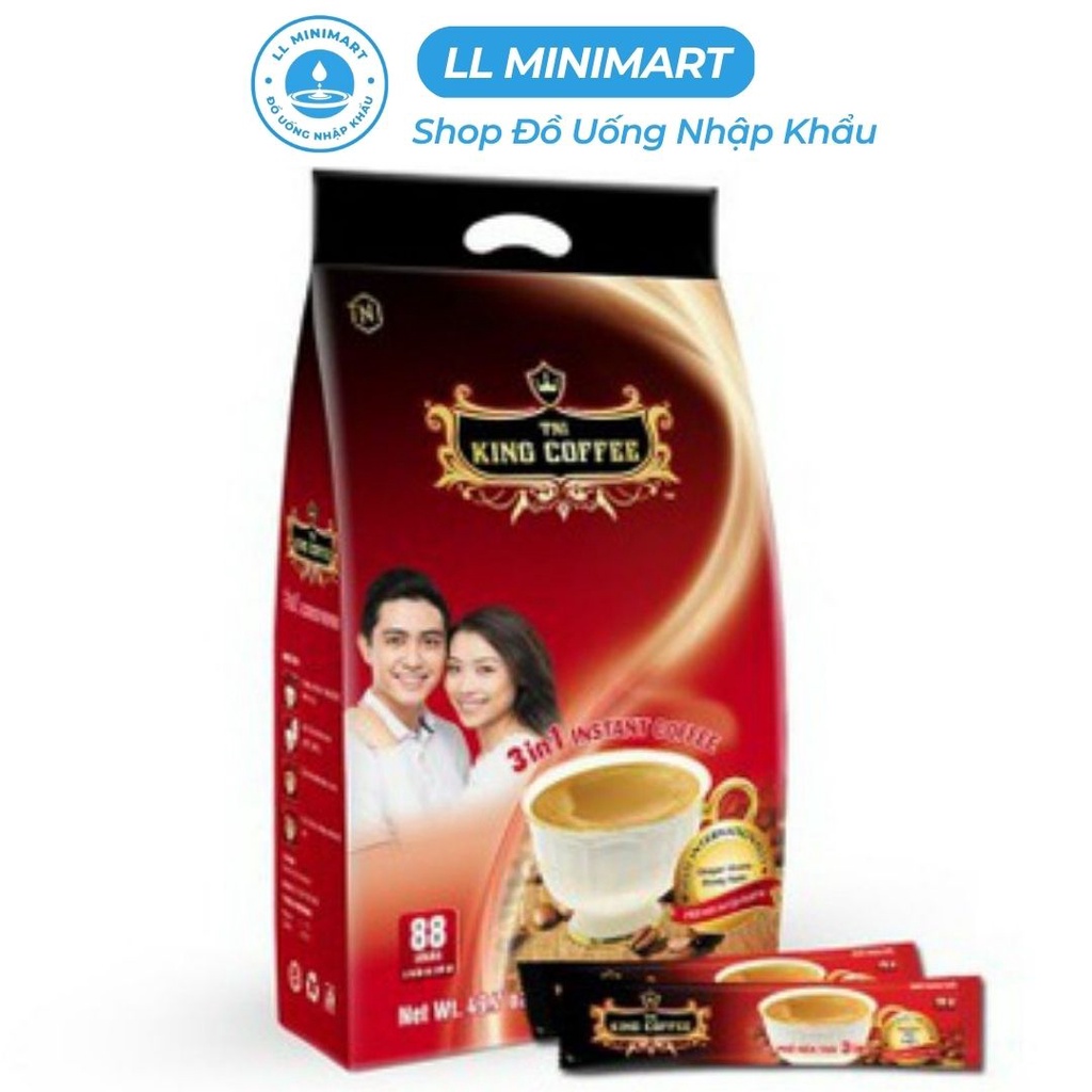 Cà Phê King 3In1 King Coffee 1408G (Bịch 88 Gói x 16G)