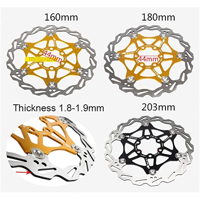 Đĩa Phanh Kèm 6 Bu Lông 160 180 203 mm Chuyên Dụng Cho Xe Đạp Leo Núi