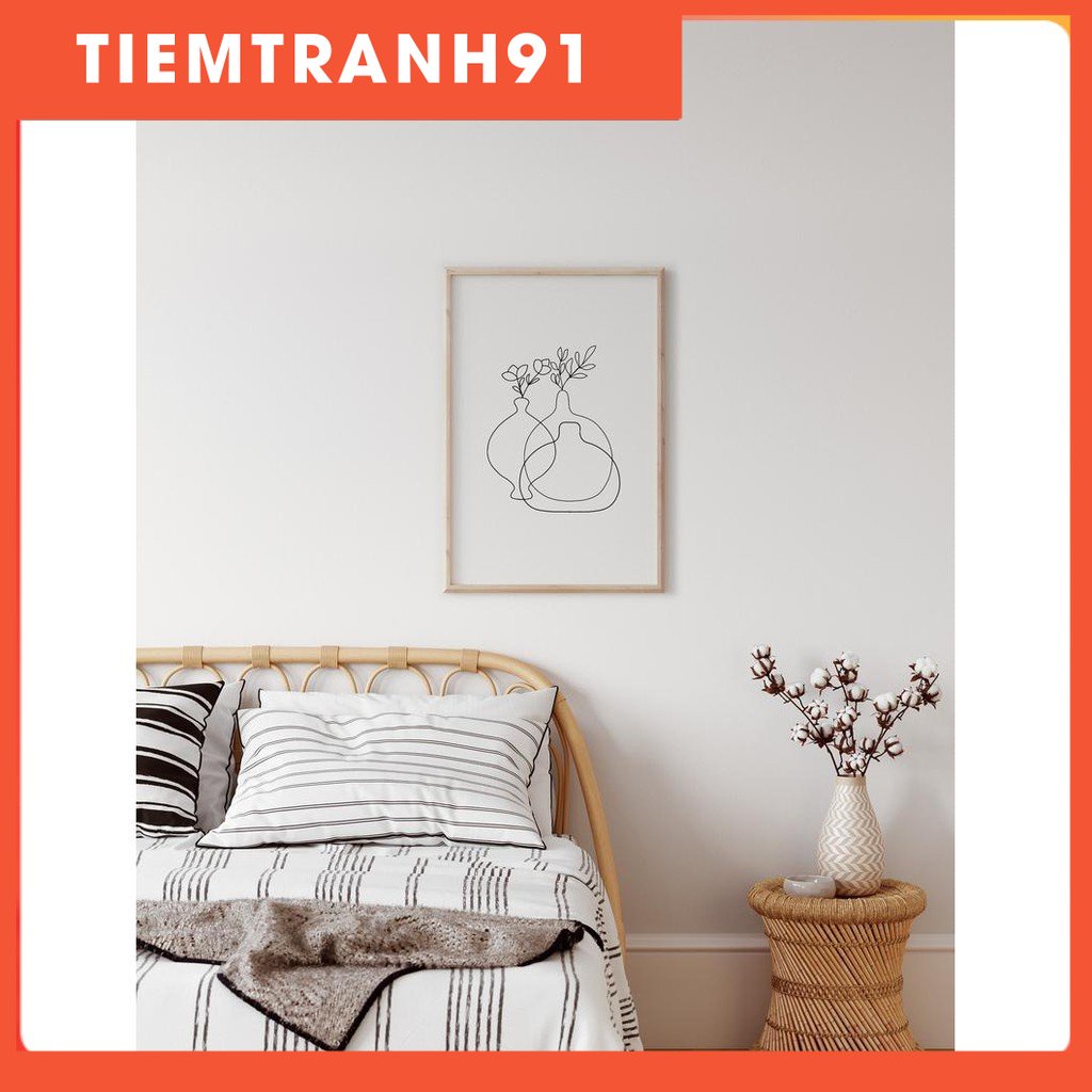 Tranh treo tường | Line art-Fine Line Flower Print, flower line art 29 , tranh canvas giá rẻ