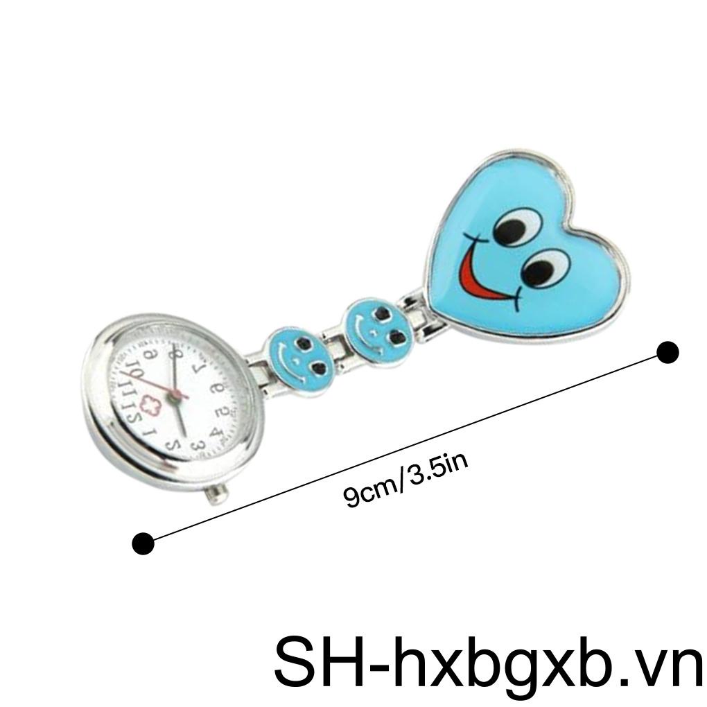 Đồng Hồ Quả Quýt 3 Mặt Hình Trái Tim Dạng Kẹp Tròn Cổ Điển