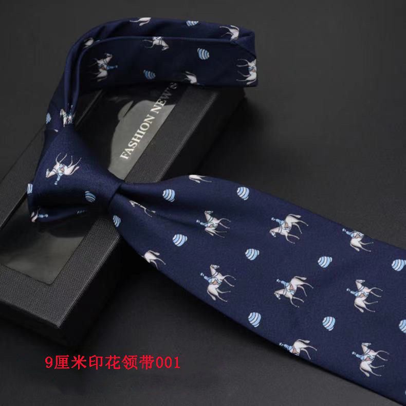 Cà Vạt 9CM In Họa Tiết Phong Cách Retro Thời Trang Công Sở Cho Nam