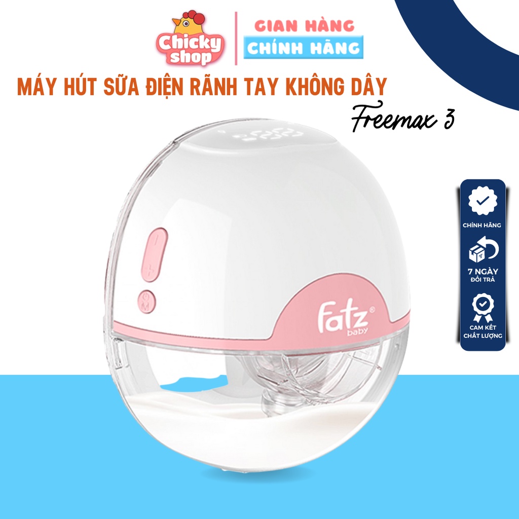 Máy hút sữa điện rãnh tay, không dây Freemax 3 Fatzbaby - FB1203CW