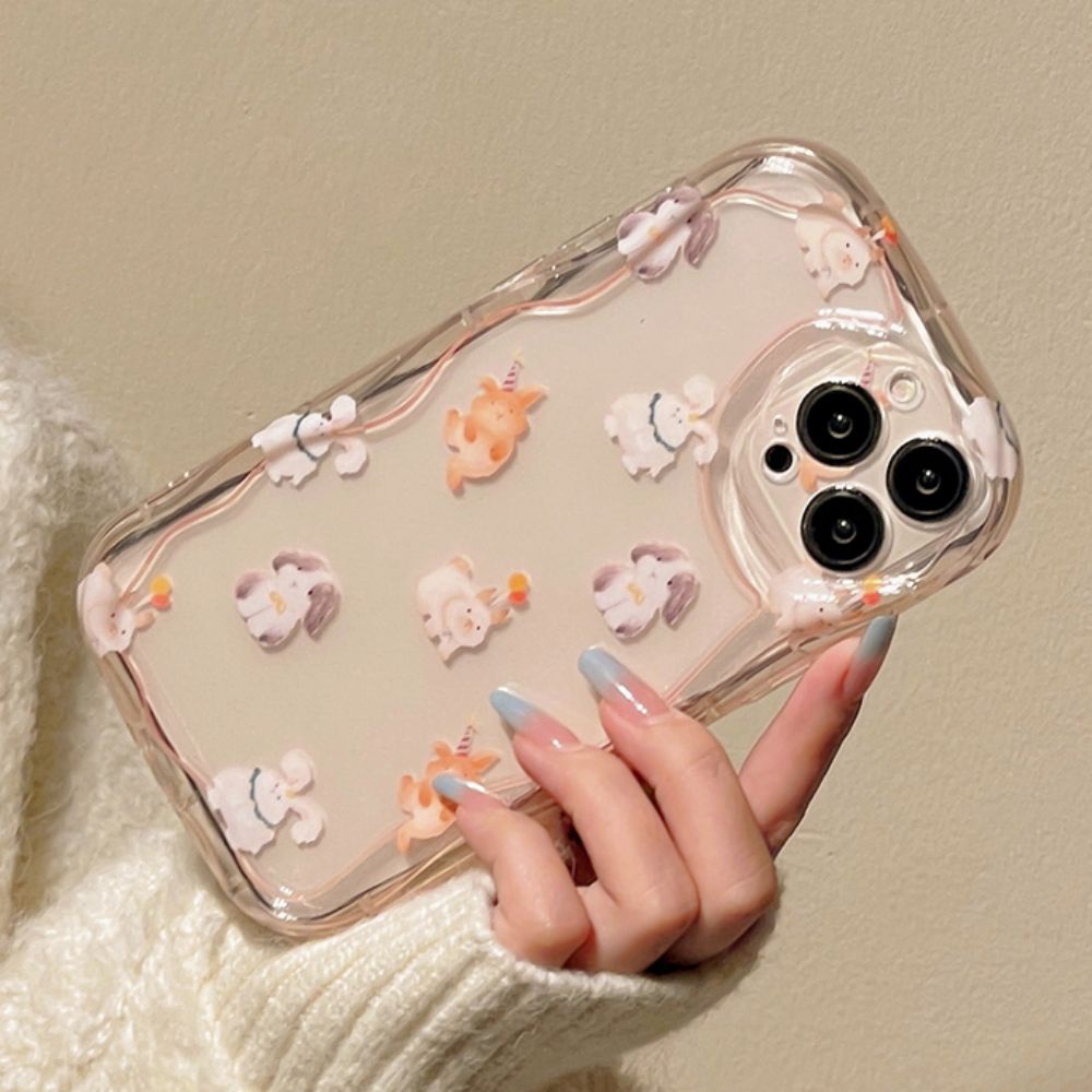 Ốp Điện Thoại TPU Mềm Chống Sốc Họa Tiết Tranh Sơn Dầu Hình Động Vật Dễ Thương Cho IPhone 11 12 13 14 Pro Max