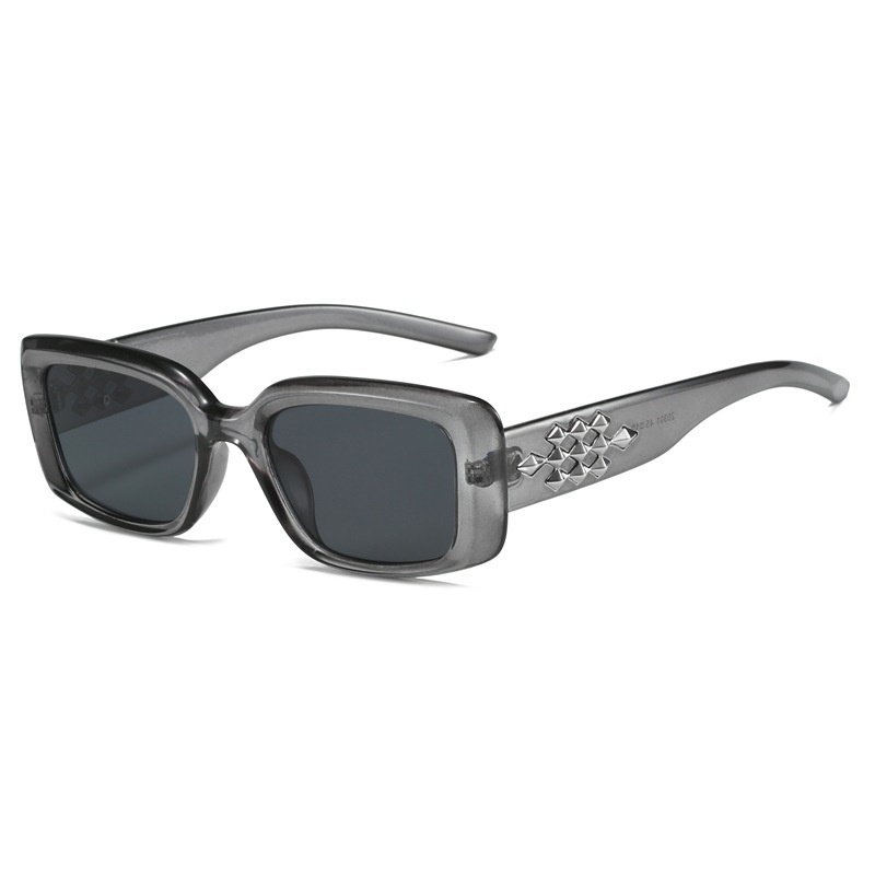 Kính Mát Gọng Vuông Kim Loại Phong Cách hip hop Hàn Quốc Y2g