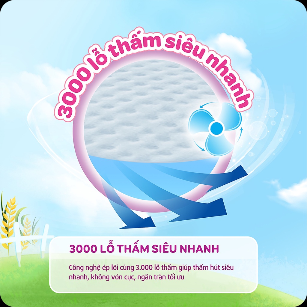 Tã quần Bobby Lõi nén thần kỳ 3mm Gạo non Mega Jumbo XXL76+12/76+4