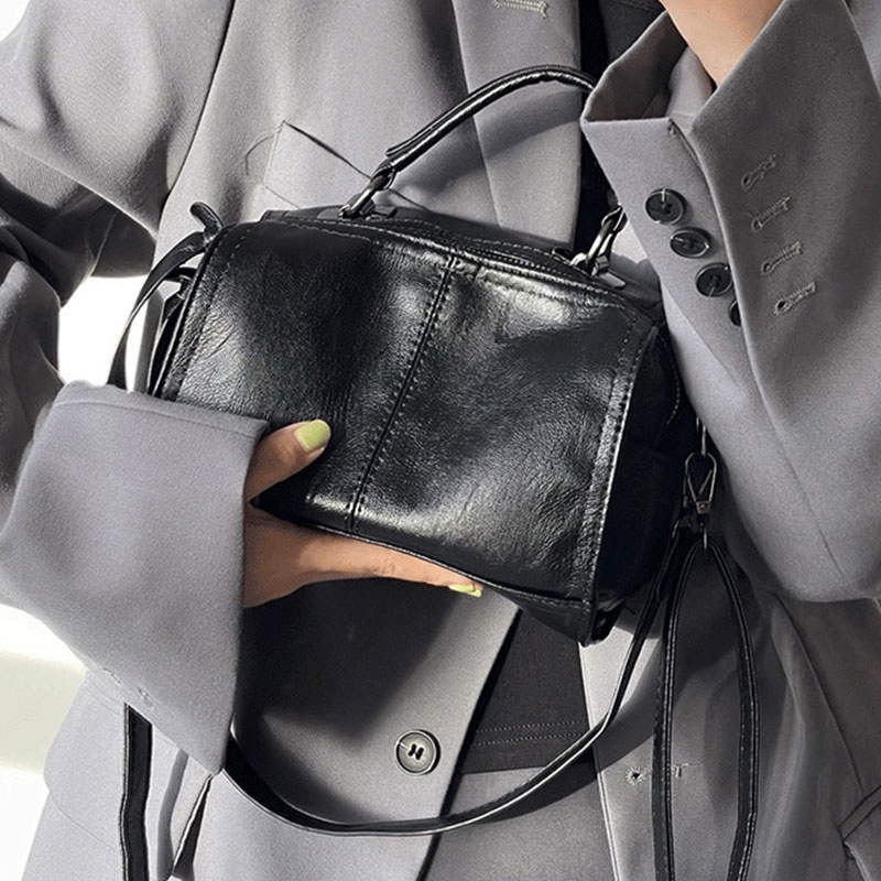 Mischa Túi Đeo Vai Da PU Hình Vuông Màu Trơn Đơn Giản Chất Lượng Cao