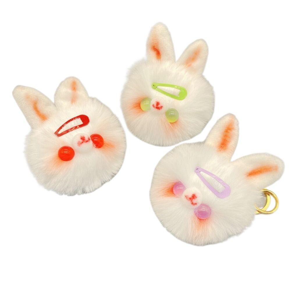 Móc Khóa Hình Thỏ Nhồi Bông Đáng Yêu