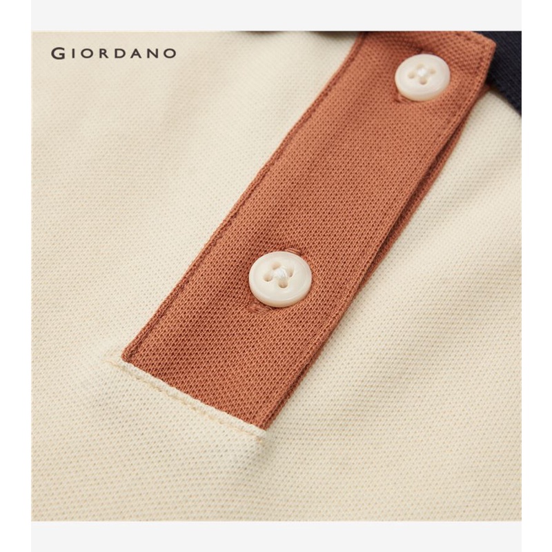 GIORDANO Áo polo nữ ngắn tay phiên bản fit phối màu thiết kế tương phản 05313394 | BigBuy360 - bigbuy360.vn