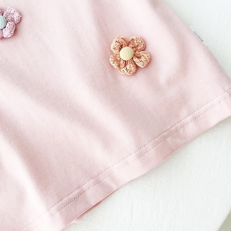 Áo Thun Ngắn Tay In Hoa Thời Trang Mùa Hè Mới Dành Cho Bé Gái 1-6 Tuổi