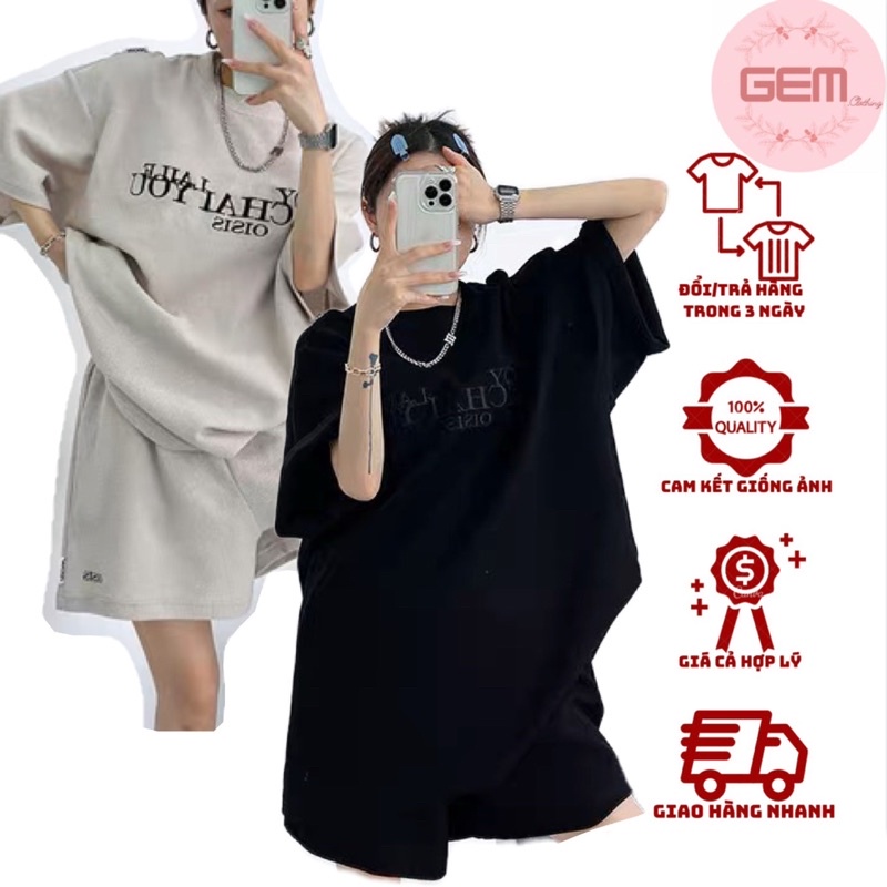 Bộ thun ulzzang cộc tay nam nữ OISIS form rộng 🌸 Set đồ unisex kiểu dáng Hàn Quốc áo cộc quần short đùi🌸 Freeship🌸 Sale