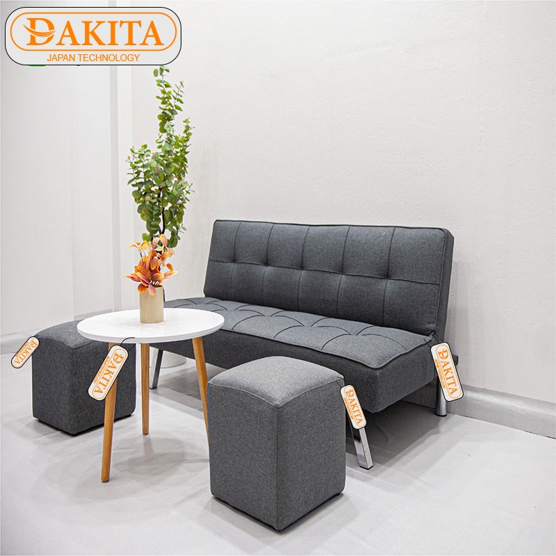 Sofa Bed Đa Năng DKF-100, Hàng Xuất Khẩu Cao Cấp Nhà DAKITA, Màu xám vải nỉ