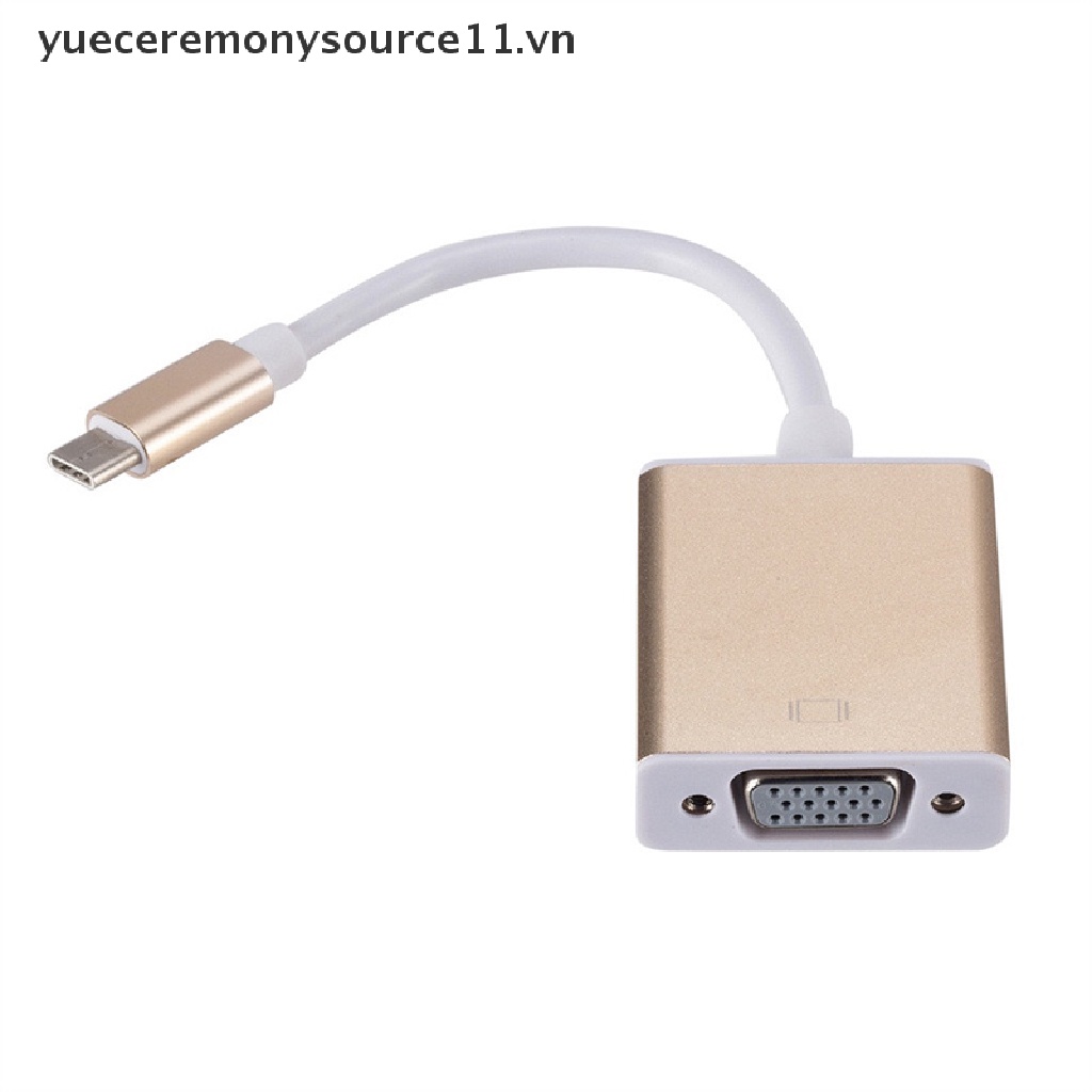 1 Đầu Chuyển Đổi Từ Giác Cắm Type C Sang Cổng Cắm VGA USB 3.1 Sang Giác Cắm VGA Cho Máy Tính