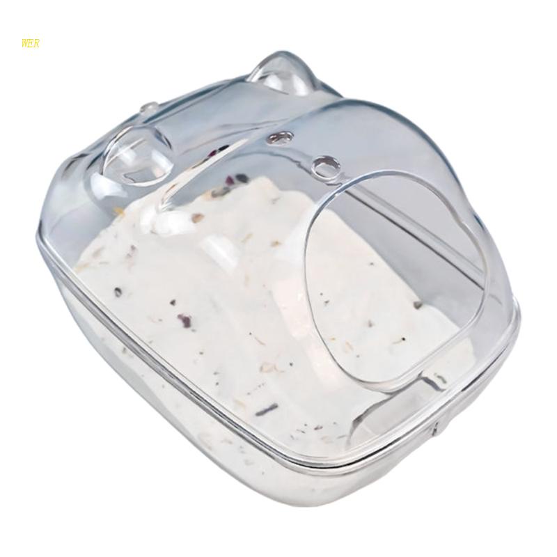 Hộp Đựng Cát Vệ Sinh Cho Chuột Hamster Bằng Nhựa Trong Suốt