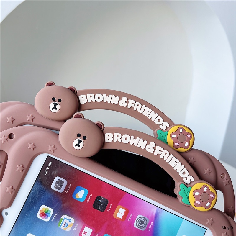 Ốp Máy Tính Bảng Silicon In Hình Gấu Nâu Thời Trang Cho Ipad 10.2 2022 Ipad 10Th Mini 4 / 5 Ipad Air 2 Air 5 10.9 Pro 11 Ipad 9Th Ipad 9.7