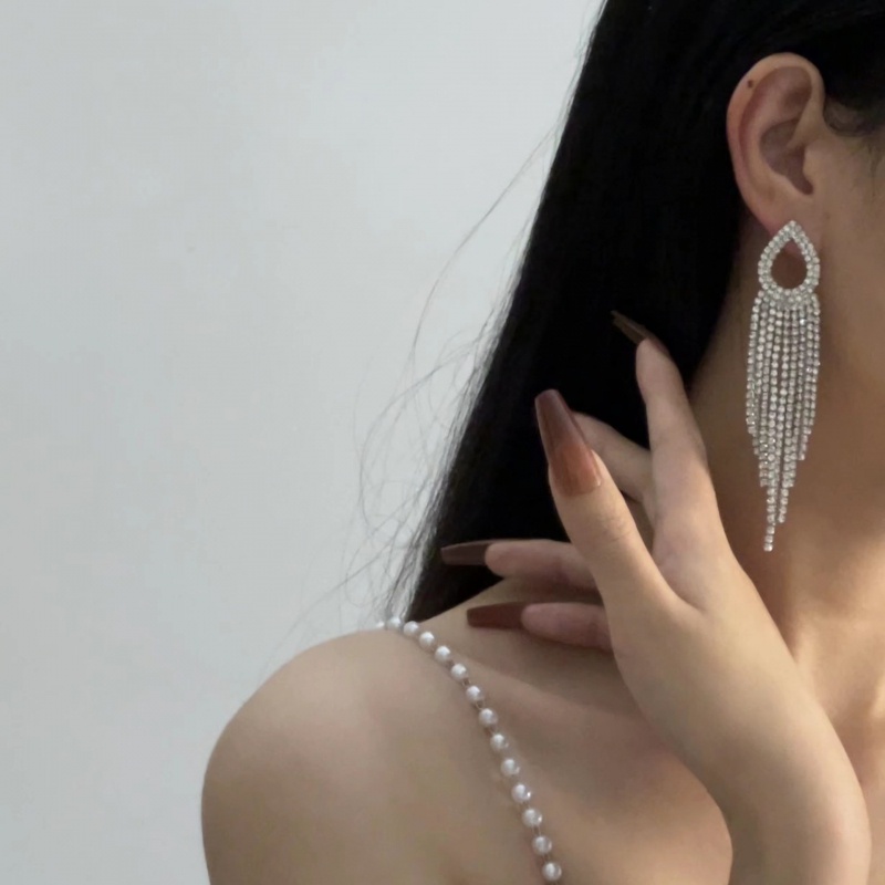 Bông Tai dự Tiết Nơ Đính Đá Thời Trang Cho Nữ