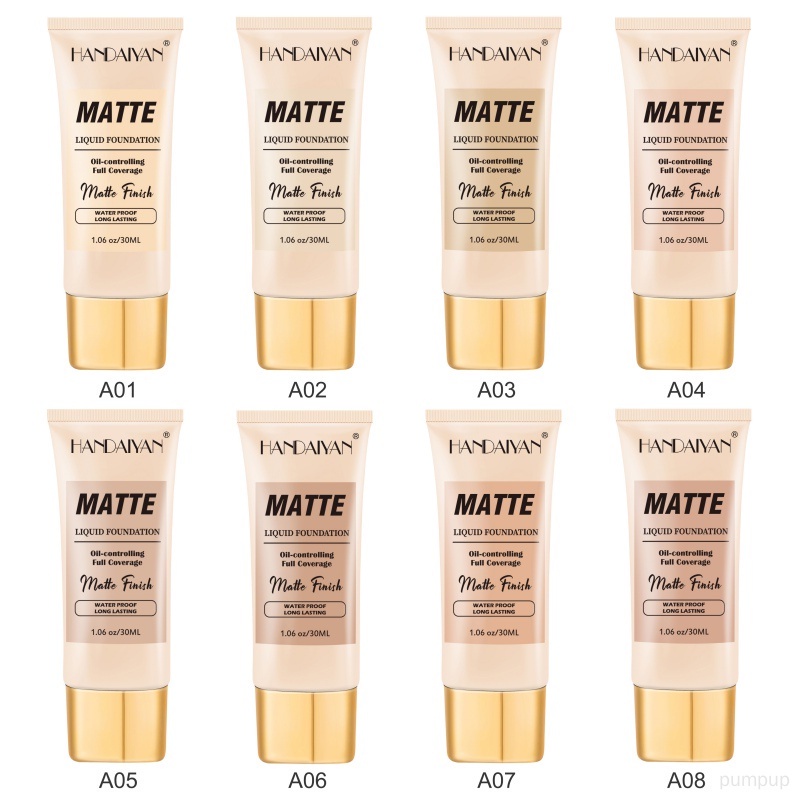 Kem Nền Che Khuyết Điểm Toàn Diện Kiểm Soát Dầu Lâu Trôi 8 Màu Lì Tự Nhiên