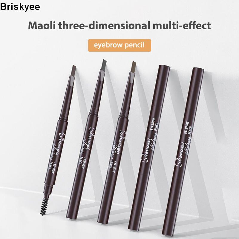 🎶Bút chì kẻ lông mày hai đầu hình tam giác xoay được chống nước chống mồ hôi lâu trôi