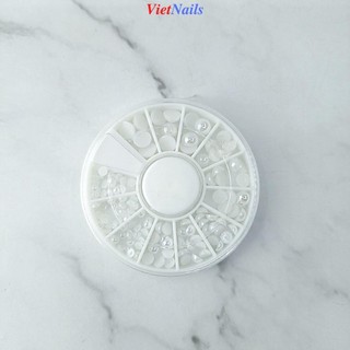Đá Tròn Nửa Chân Bằng Gắn Móng Trang Trí Móng