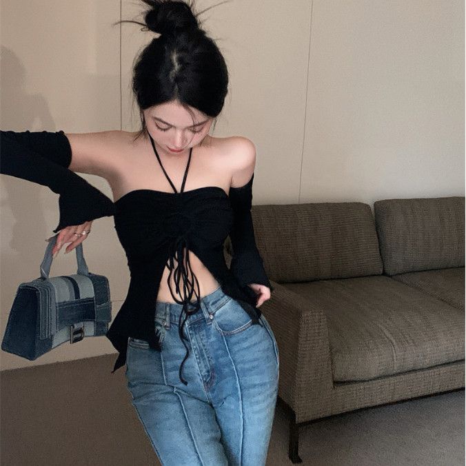 Áo Thun COZOK Tay Dài Trễ Vai Thời Trang Quyến Rũ Cho Nữ