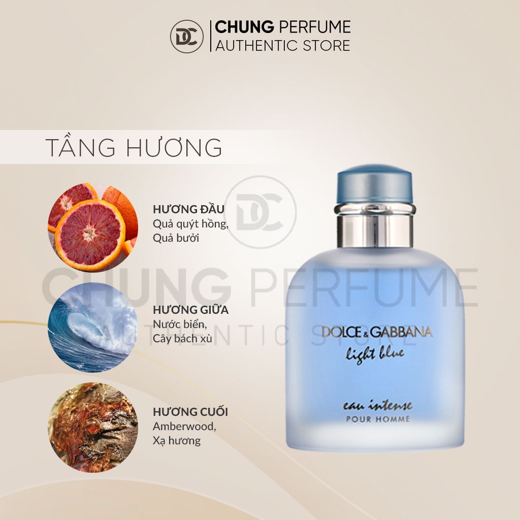 Nước Hoa Nam DG Light Blue Intense mẫu thử 2ml 5ml 10ml