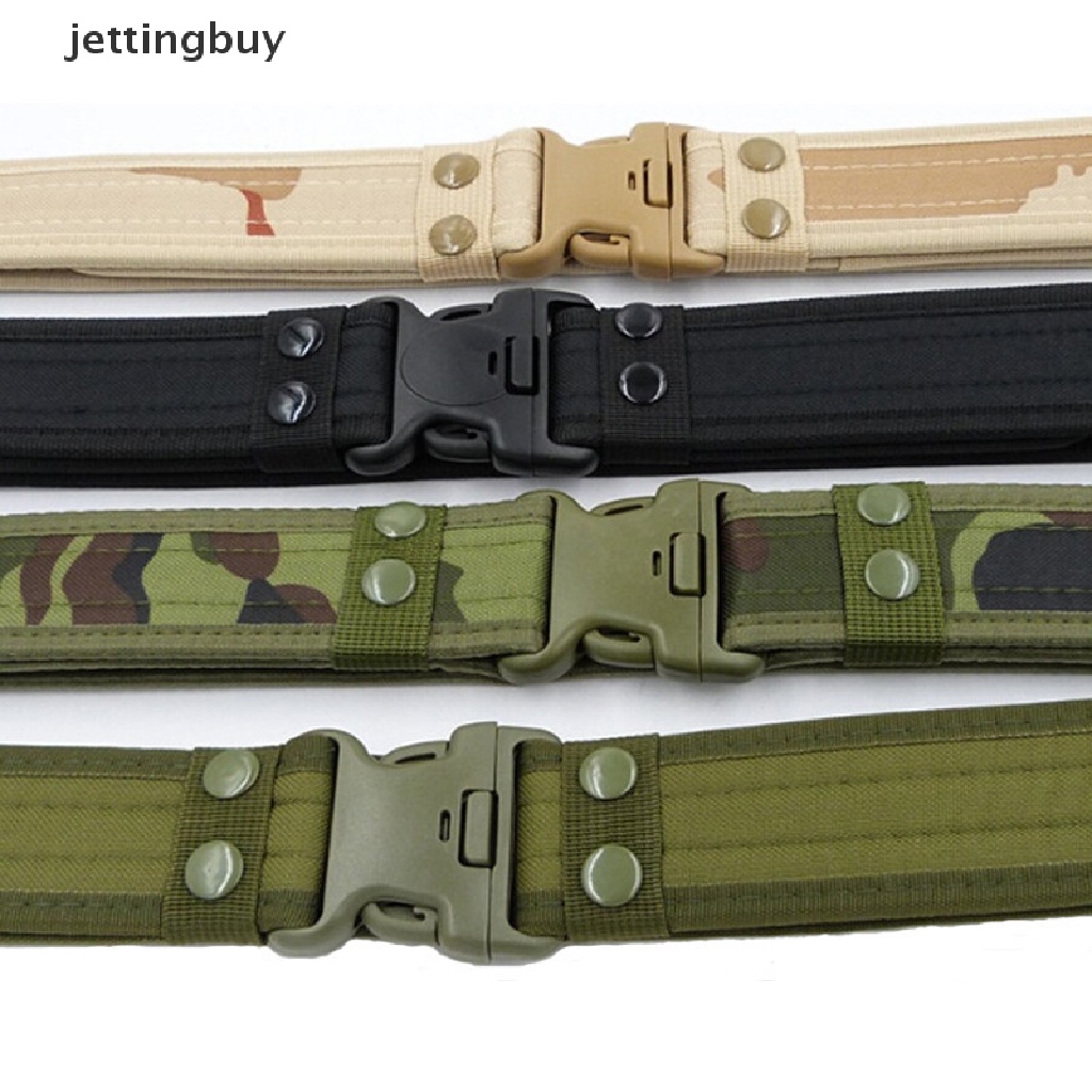 Dây thắt lưng JETTING vải canvas đầu khóa nhanh 130cm phong cách chiến thuật quân đội thời trang mới
