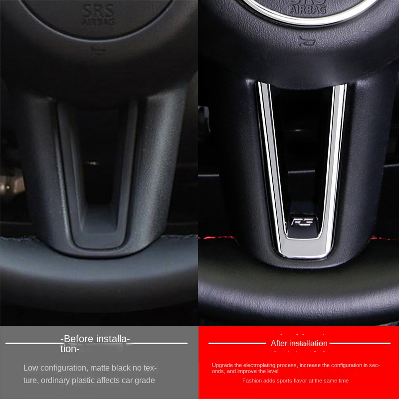 Vòng Dán Trang Trí Nút Điều Khiển Vô Lăng Xe Hơi Mazda 3 2020-2023 20-23 Mazda 3