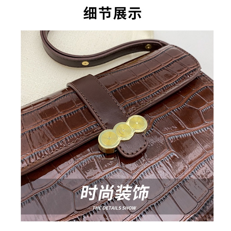 Túi Đeo JASMIN NOIR Chéo Vai Họa Tiết Da Cá Sấu Thời Trang Sành Điệu Cho Nữ