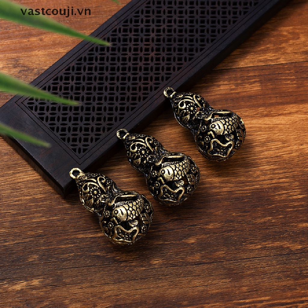 Móc Khóa Bầu Dục Rỗng Bằng Đồng Thau Trang Trí Phong Thủy