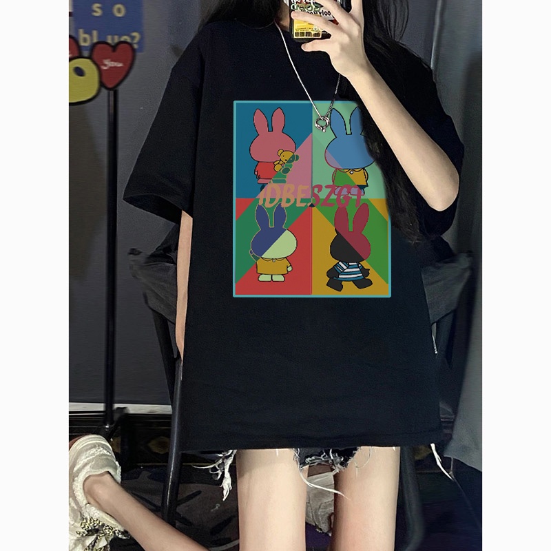 NRVP Áo Thun Tay Ngắn In Hình Thời Trang Đường Phố Hàn Quốc Mới Cho Nữ