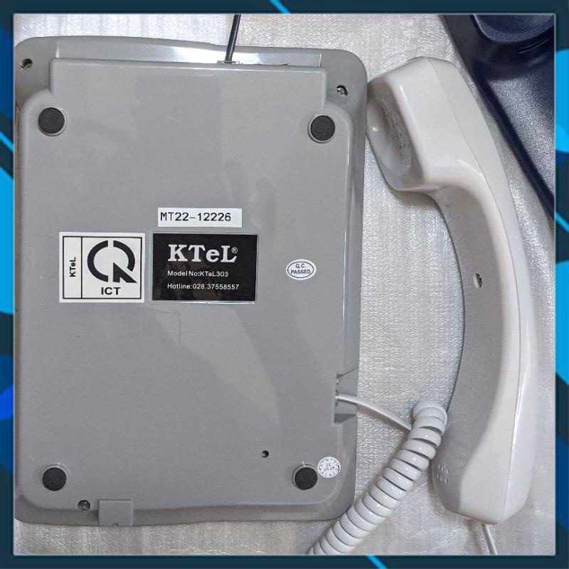 Điện thoại văn phòng, điện thoại khách sạn, gia đình, loại có dây để bàn, có màn hình hiện số gọi tới. KTeL303