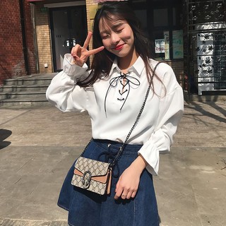 [ ORDER ] áo sơ mi trắng buộc dây nhiều màu ulzzang order sơ mi bánh bèo tay bồng kiểu hàn quốc CÓ ẢNH THẬT