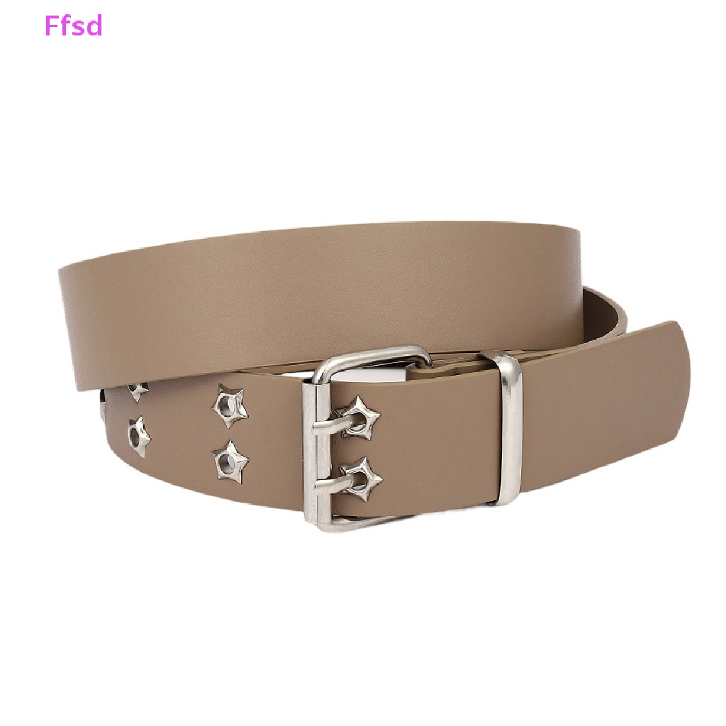 Thắt Lưng Da PU Đính Đinh Tán Đôi 105cm Phong Cách Punk Cá Tính Cho Nữ