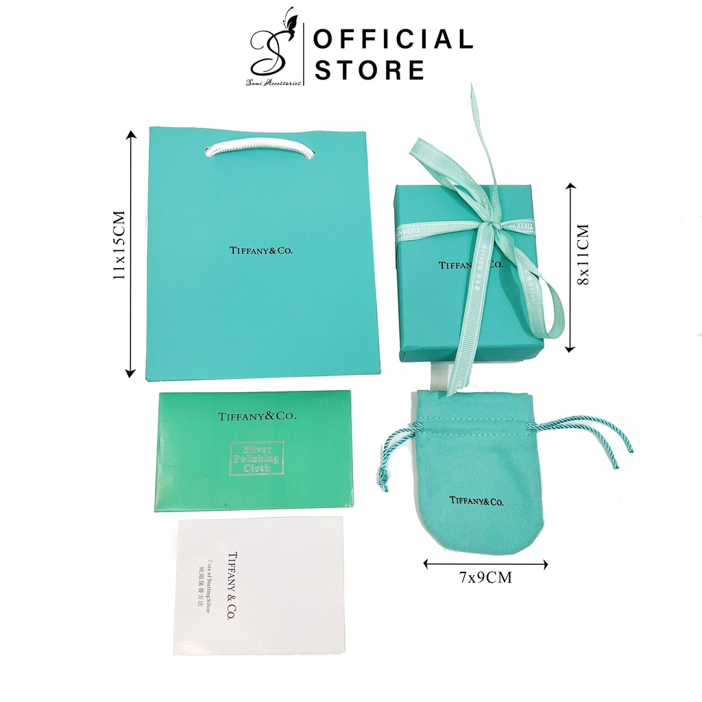 Set hộp đựng vòng tay, nhẫn, dây chuyền, hoa tai Sami hộp mang thương hiệu nổi tiếng Tiffany & Co dùng để làm quà tặng