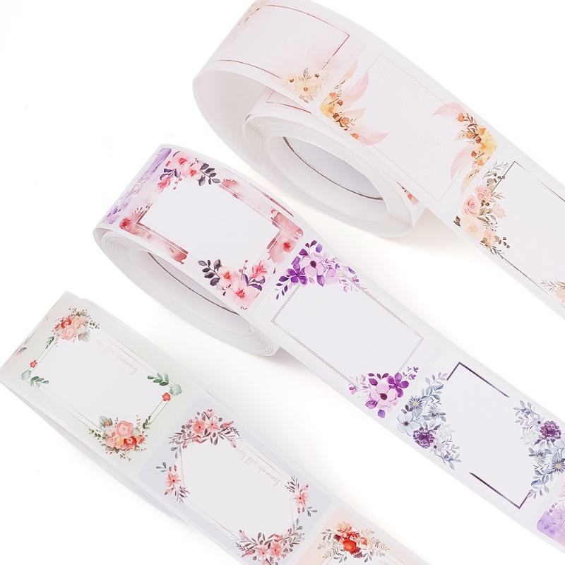 Cuộn 250 Nhãn Dán Ghi Tên Chai Lọ Thức Ăn Có Thể Xóa Được DIY Dành Cho Trường Học / Văn Phòng / Tiệc Sinh Nhật