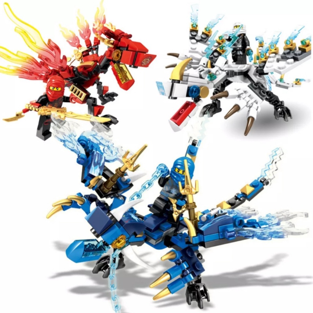 Xếp hình lego tại huế rồng kèm chiến binh ninja, mẫu xe thông minh mới