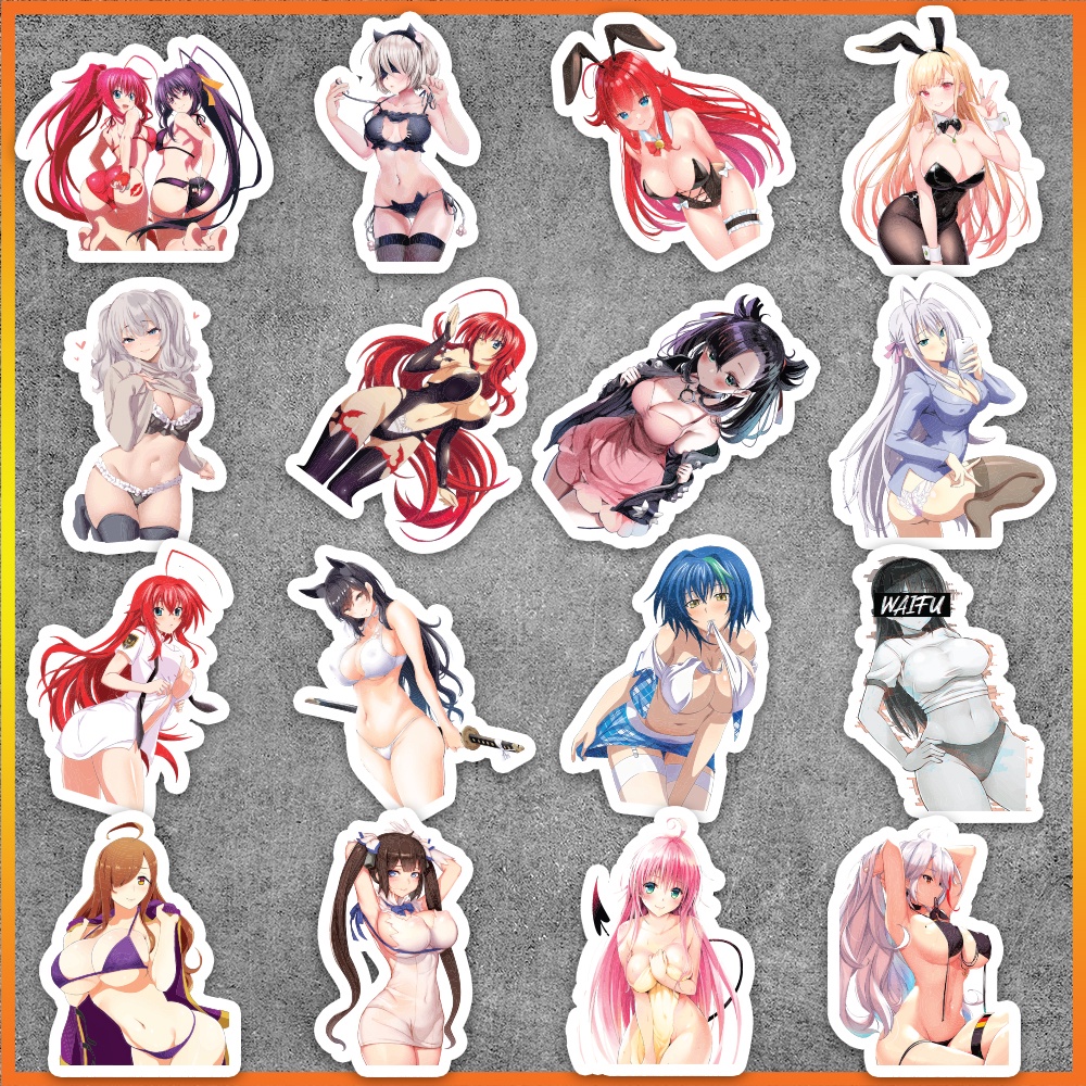 Set 50 cái Sticker Sexy Anime Girl, Sticker Waifu, Hình Dán Sexy Girl, Decal Anime Nữ Gợi Cảm