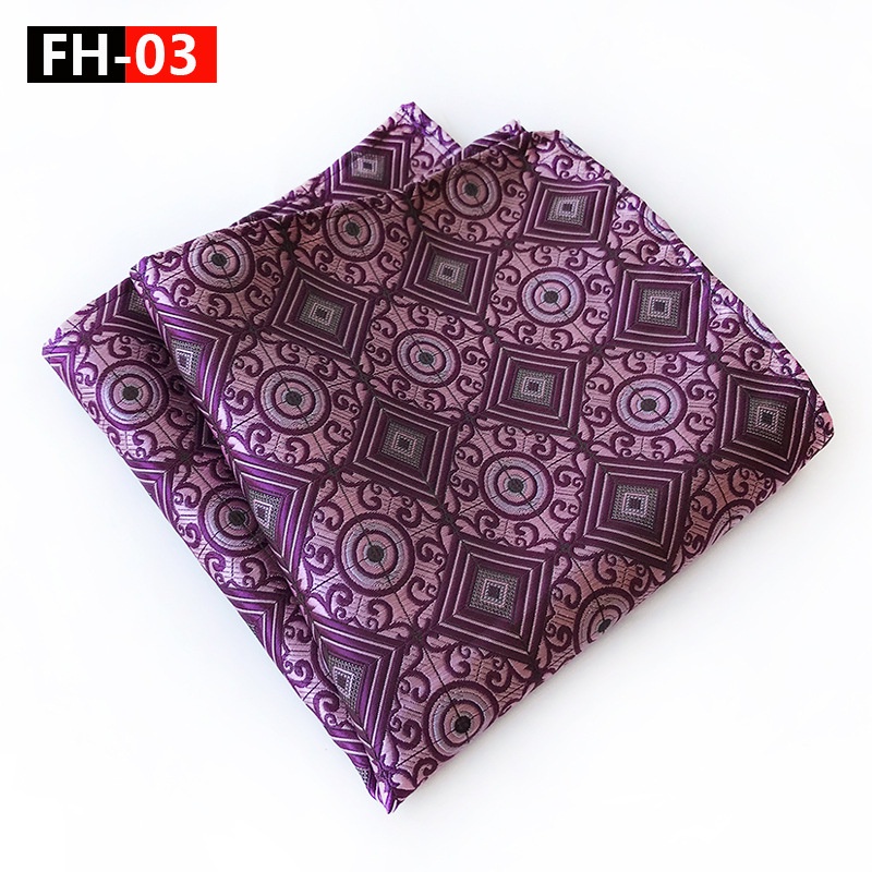 Khăn lau tay EFAN bỏ túi hình vuông màu trơn 25x25cm kiểu doanh nhân mới